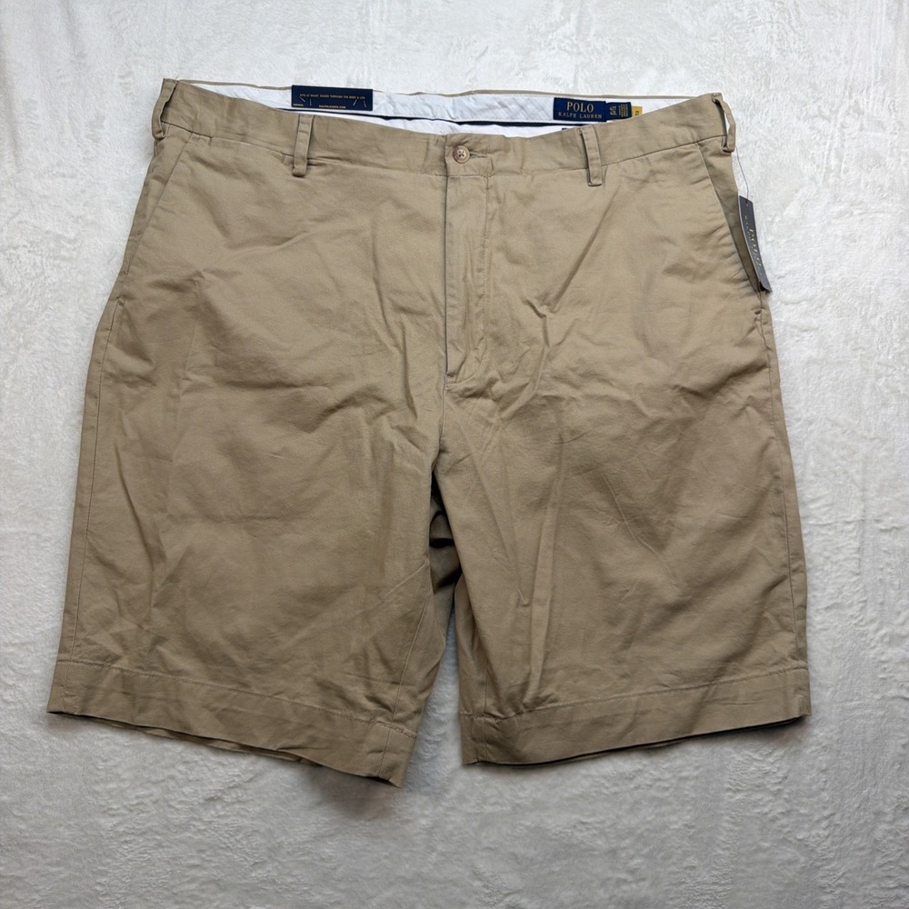 Polo Ralph Lauren Classic Fit Chino Shorts Khaki Stretch Big‎ & Tall Mens 42T